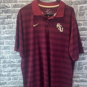 Florida Statee 
Nike Men's Burgundy‎ Dri-FIT Polo Shirt